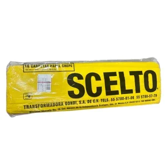 papel crepe amarillo 10pz