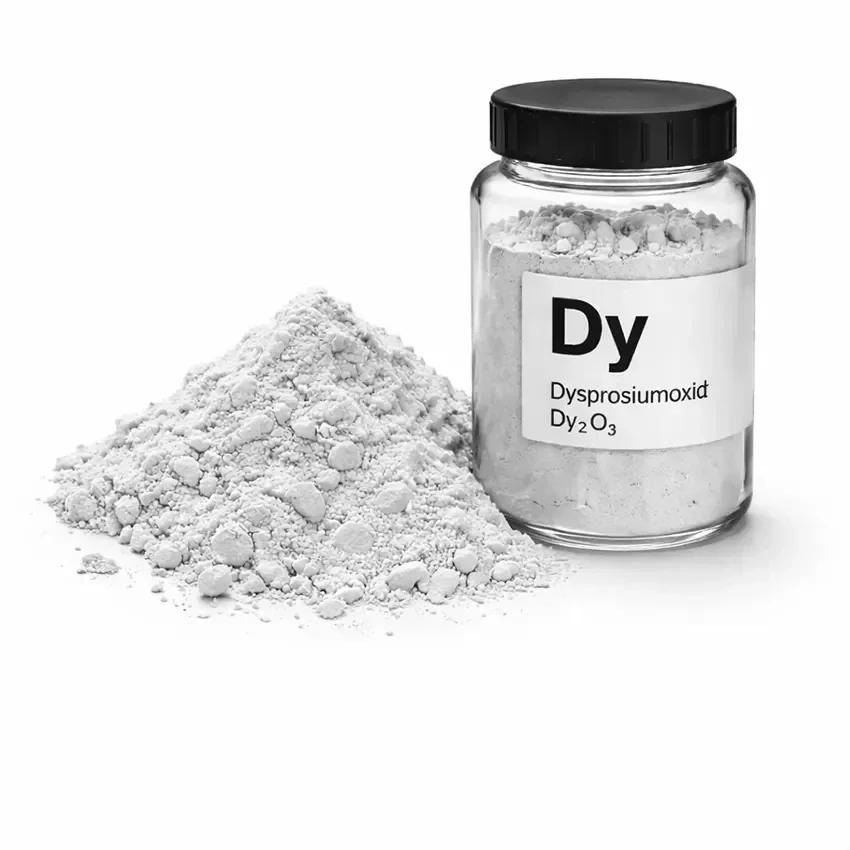 Dysprosiumoxid als Rohstoffmaterial für Hochleistungsmagnete und Elektromotoren – mehr über Einsatz und Factsheet entdecken.