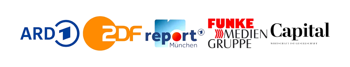 Bekannt aus ARD, ZDF, Capital, Handelsblatt, Funke Medien Gruppe und viele weitere