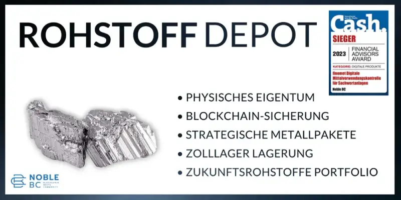 Das Rohstoff Depot wird von Noble BC bereitgestellt. Invest Elements begleitet Sie als Vermittler und Kooperationspartner – von der ersten Beratung bis zur erfolgreichen Depoteröffnung.