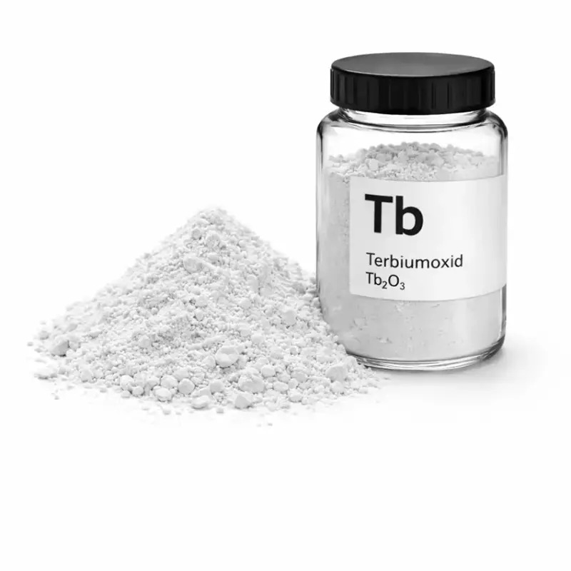 Terbiumoxid Rohstoff für Displays, LEDs und Leuchtstoffe – Einsatzbereiche und Factsheet entdecken.
