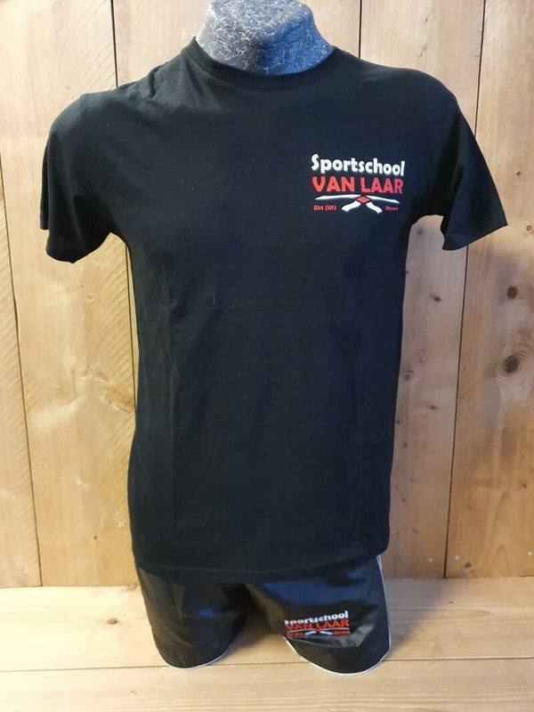 Sportschool van Laar Opdruk wit/rood sportschool logo