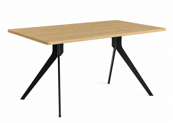 Mesa Comedor · Patas Metálica Negra · RECTANGULAR FIJA · Ref. DBW-086