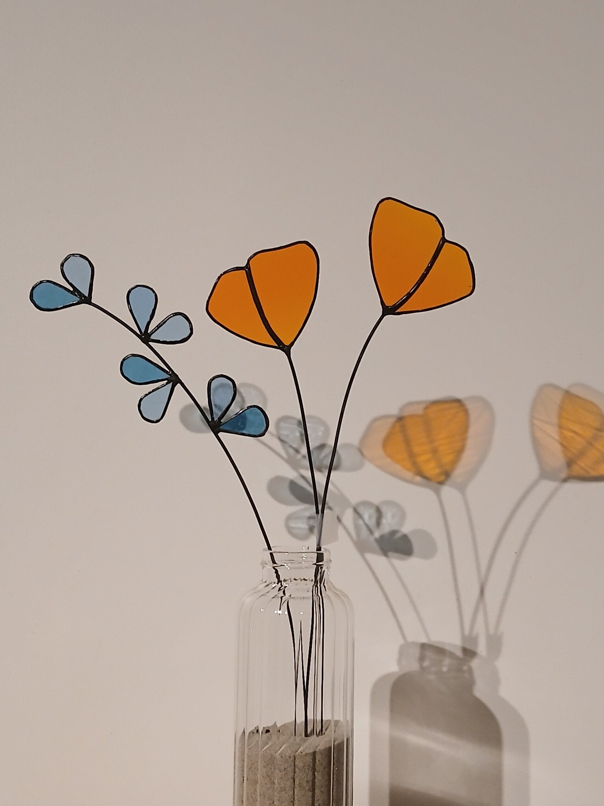 glas in lood bloemen
