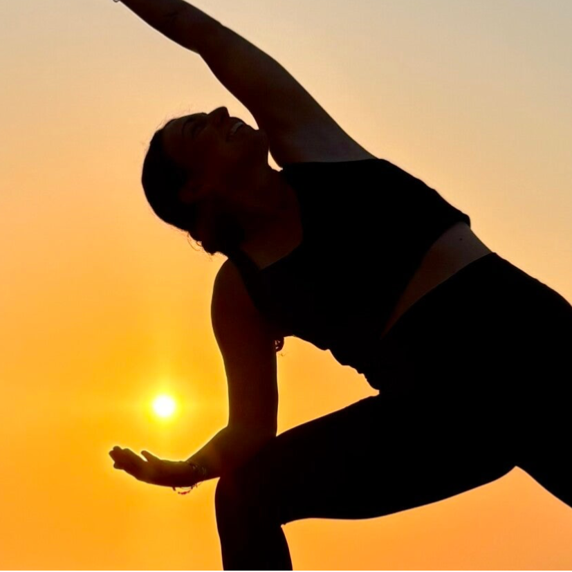 Seitlicher Winkel Haltung Yogaflow