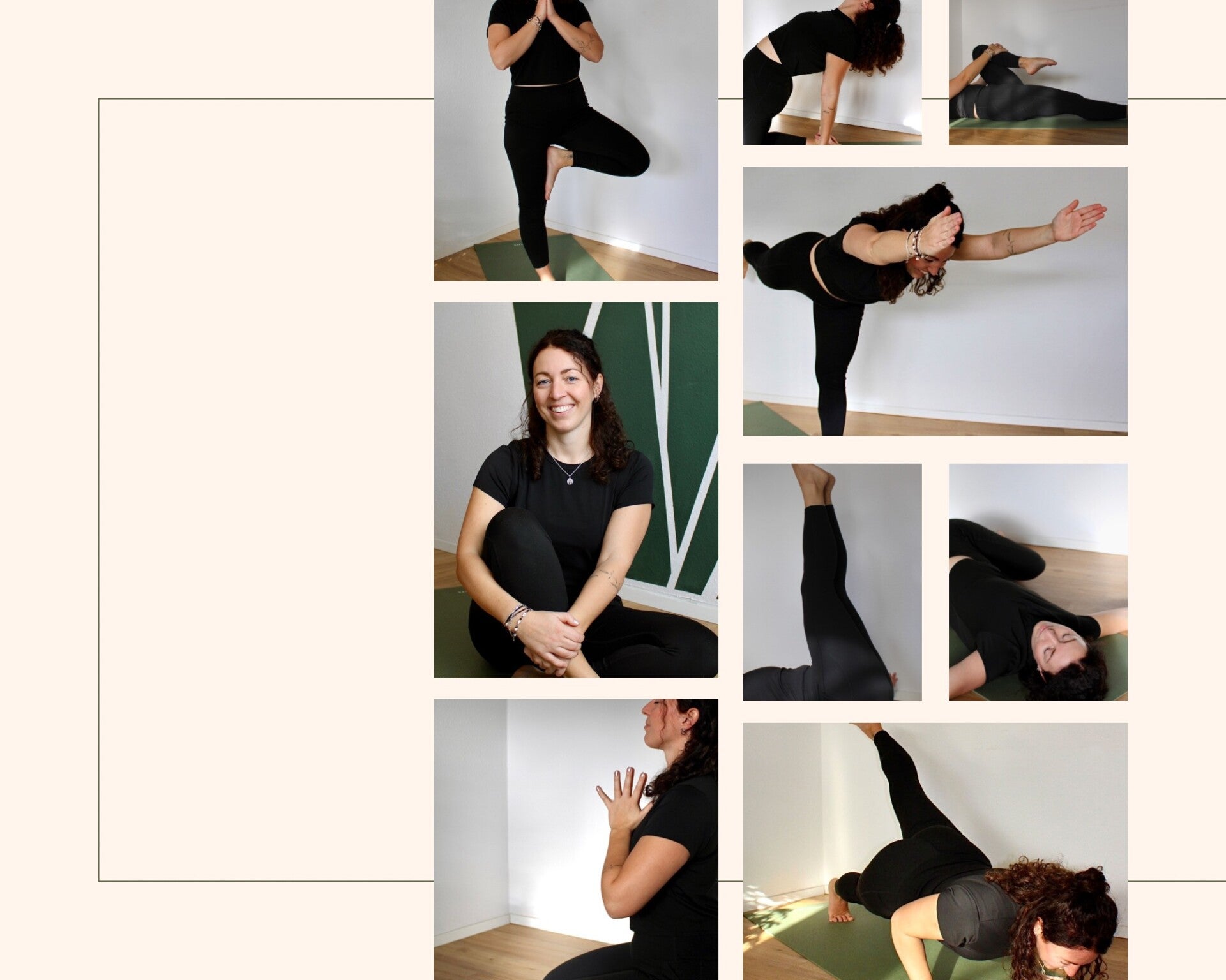 Verschiedene Haltungen Yogaflow