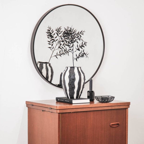 Skin Vaas - Zwart/Wit-15,8x15,8x20,7cm