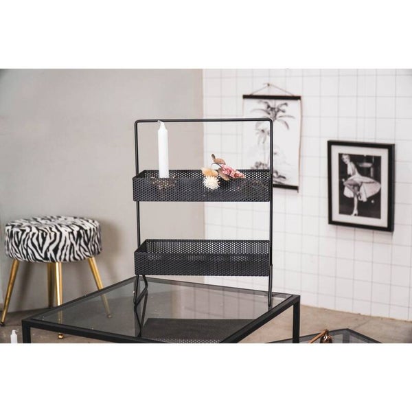 Metalen styling planken-zwart-30x15x40cm