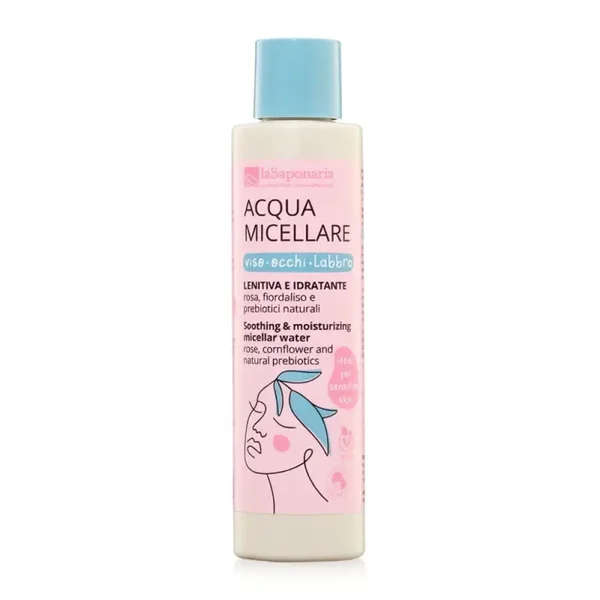 Eau Micellaire Rose, Bleuet & Prébiotiques - La Saponaria