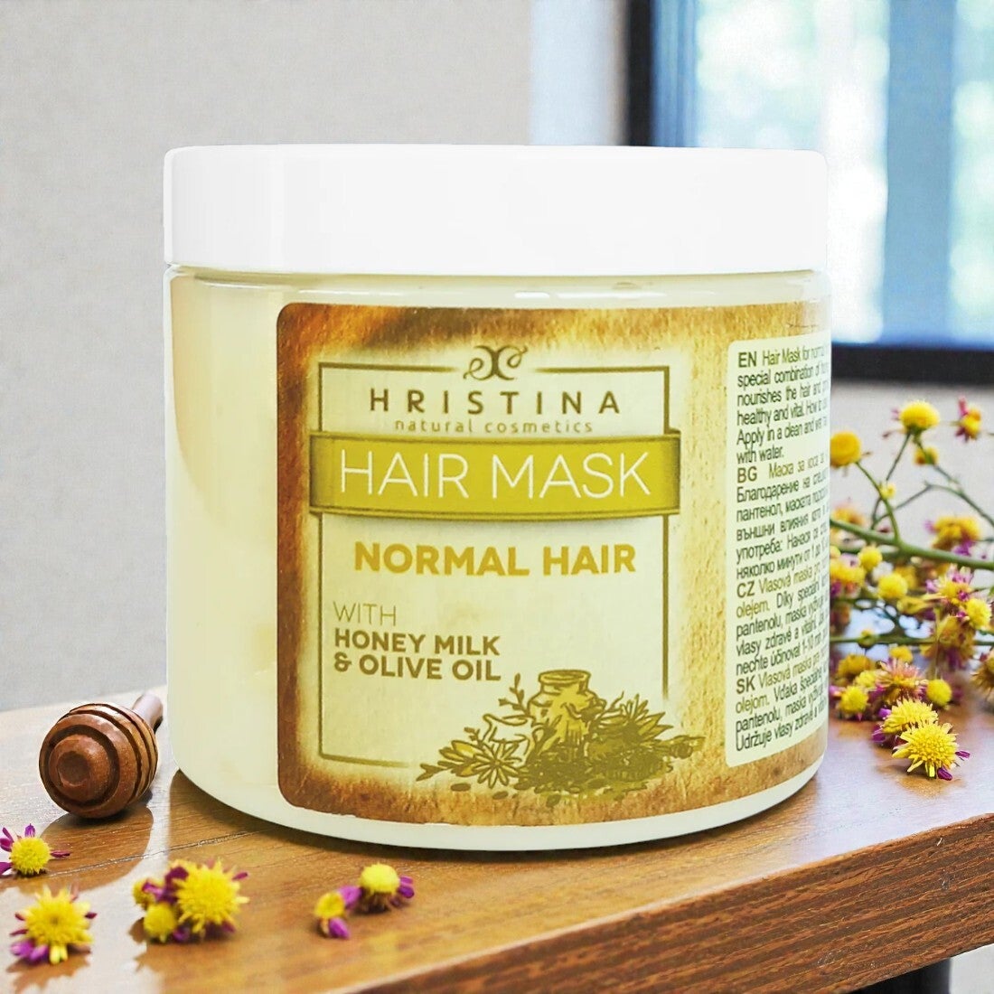 Masque Cheveux Normaux - Miel, Lait & Huile d’olive - 200 ml