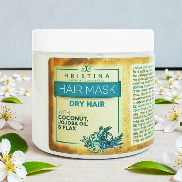 Masque Cheveux Secs - Lin, Huile de Coco & Jojoba - 200 ml