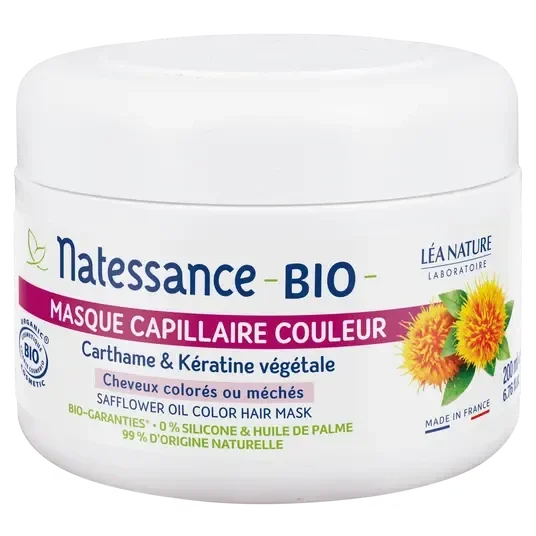 Masque Cheveux Colorés -Carthame & Kératine végétale-