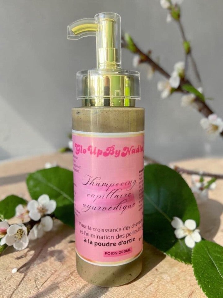 Shampoing Ayurvédique à la Poudre d’Ortie – Croissance & Anti-Pellicules