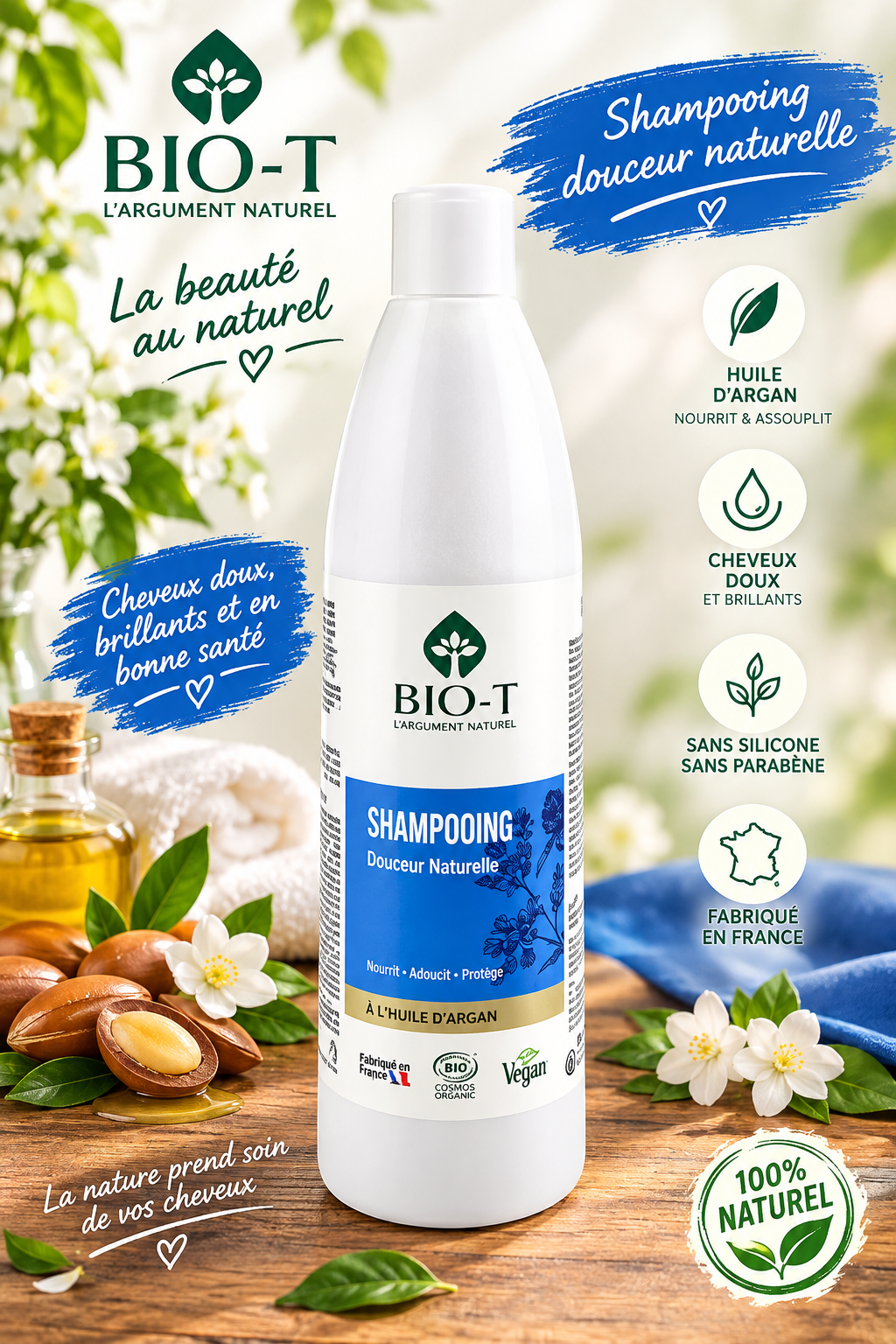 Shampooing Doux Neutre 500ml - Bio-T - Recommandé par les oncologues