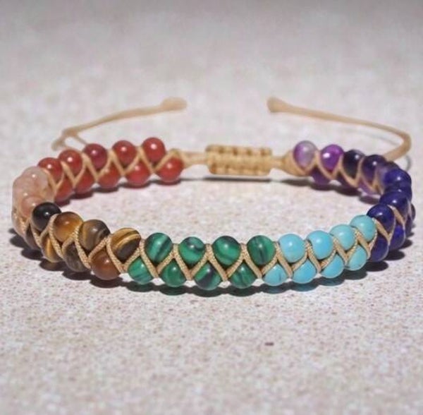 Bracelet Shamballa en Pierre Naturelle – 7 Chakras