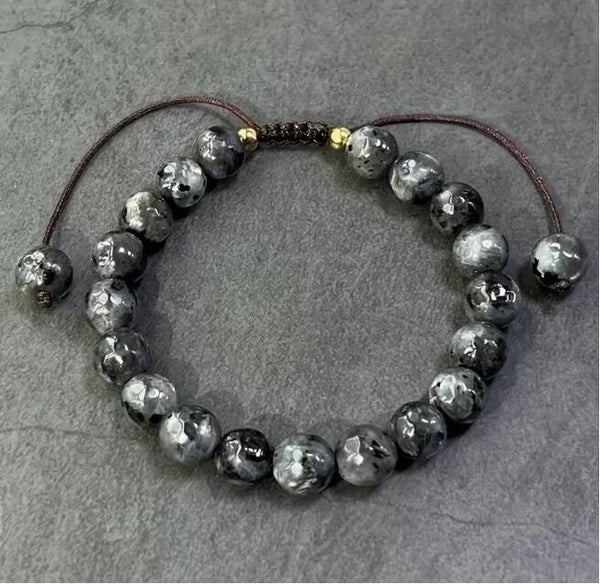 Bracelet Labradorite Naturel – Unisexe (8 mm)