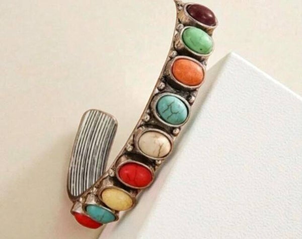 Bracelet Manchette Turquoise – Style Bohème