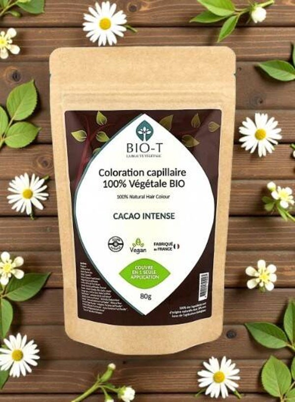 Coloration Végétale Bio Mono-Temps – Cacao Intense | Cheveux Brillants et Naturels en 1h