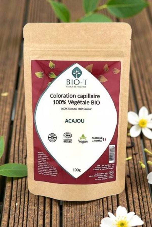 Coloration Végétale Acajou – Rouge Ruby Profond & Lumineux | BIO-T