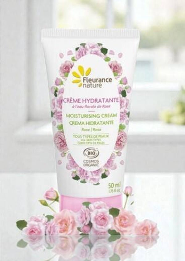 Crème hydratante visage BIO à l'eau florale de Rose