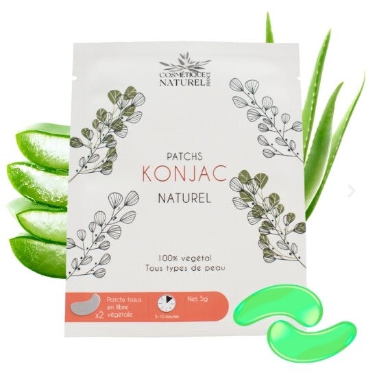Patchs Contours des Yeux au Konjac - Aloé Vera (2 utilisations)