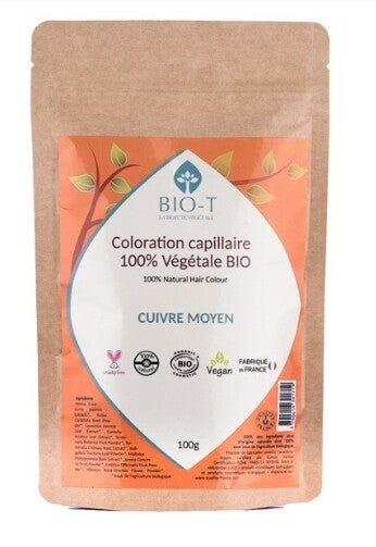 Coloration Végétale BIO Cuivre Moyen – Force & Éclat Naturel | BIO-T