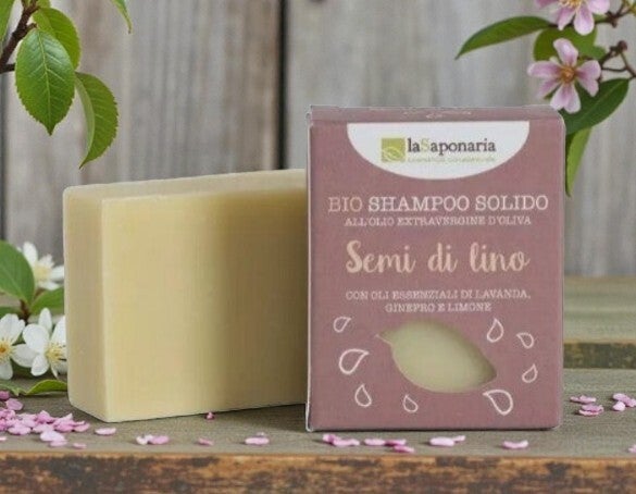 Shampoing Solide aux Graines de Lin Bio - La Saponaria -