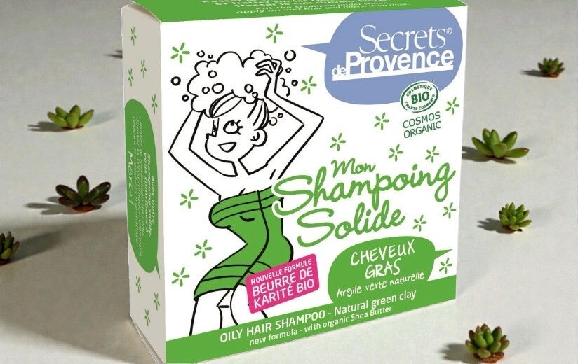 Shampoing solide Bio Cheveux Gras Argile verte - Secrets de Provence -