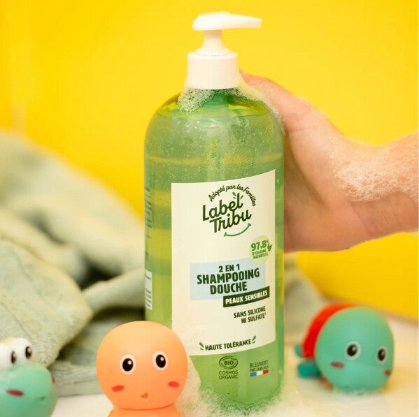 Shampoing Douche 2-en-1 Peaux Sensibles – Sans Parfum – Bio & Vegan – 1L