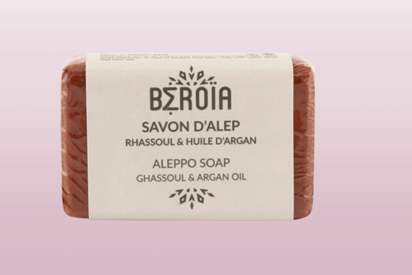 Savon d'Alep Rhassoul & Huile d'Argan "Éclat de la peau" - Béroïa -