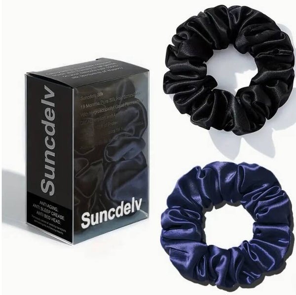 Ensemble de 2 Scrunchies en Soie Luxueuse