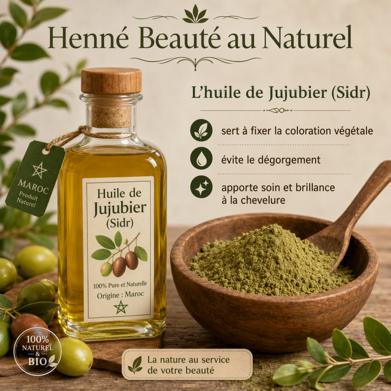 Huile de Jujubier (Sidr) Henné Beauté au Naturel