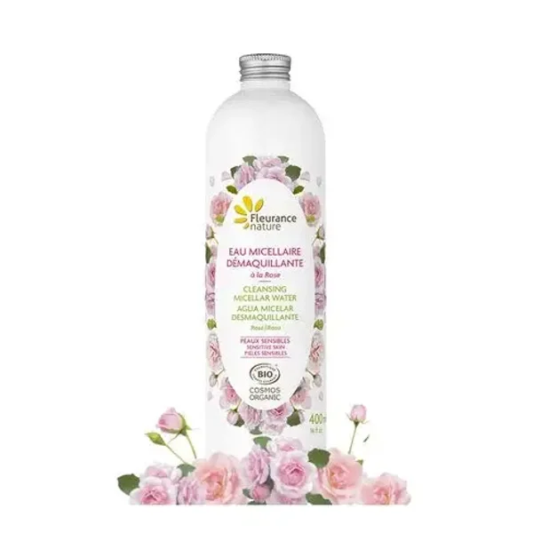 Eau micellaire démaquillante BIO à l'eau florale de Rose
