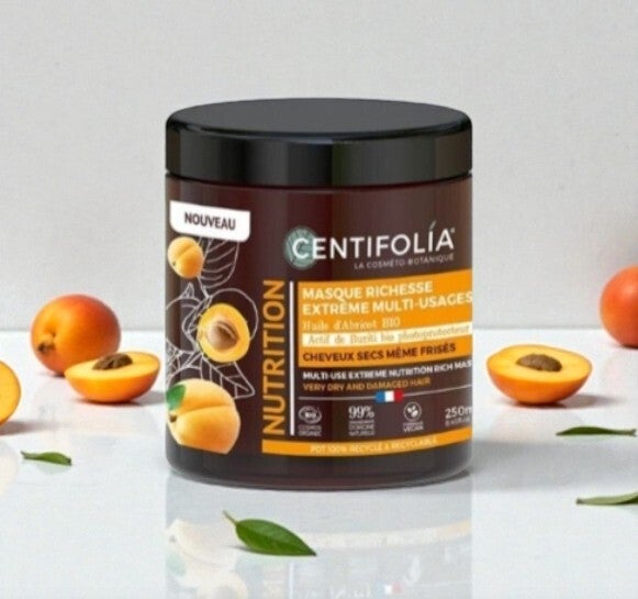 Masque Richesse Extrême Nutrition Centifolia – Cheveux Très Secs & Frisés