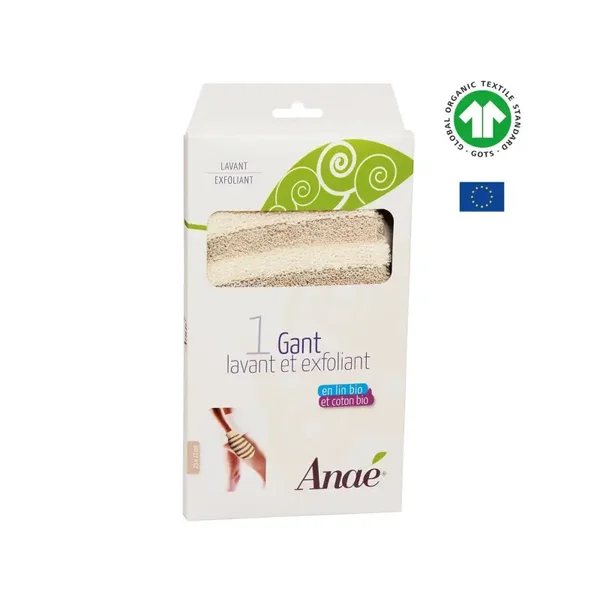 Gant exfoliant Coton & Lin Bio - Anaé