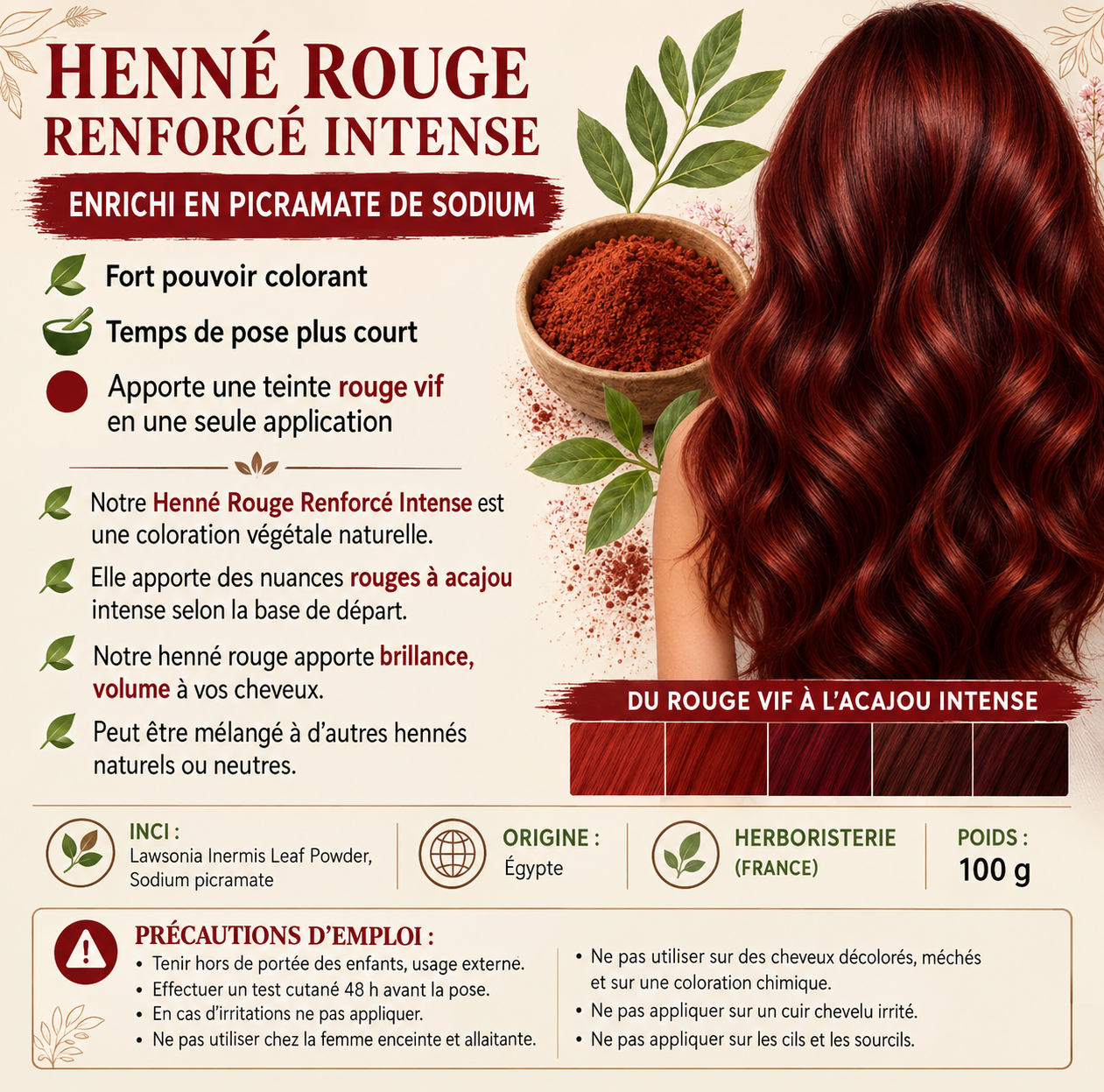 Henné Rouge Renforcé Intense