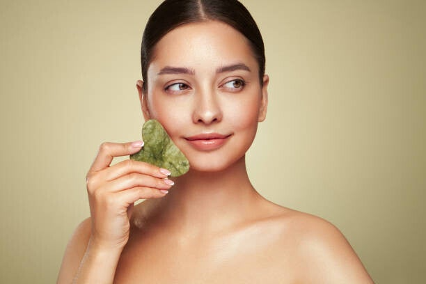 Gua Sha en Quartz rose & Jade Naturel