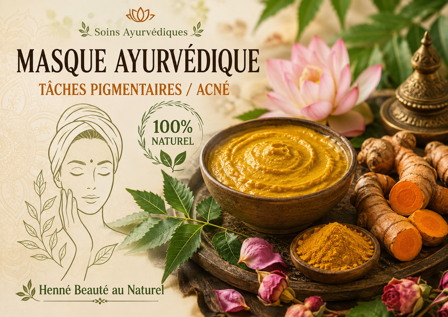 Masque Ayurvédique Tâches pigmentaires / Acné