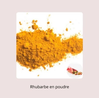 Poudre de rhubarbe naturelle – reflets dorés et éclat pour cheveux blonds