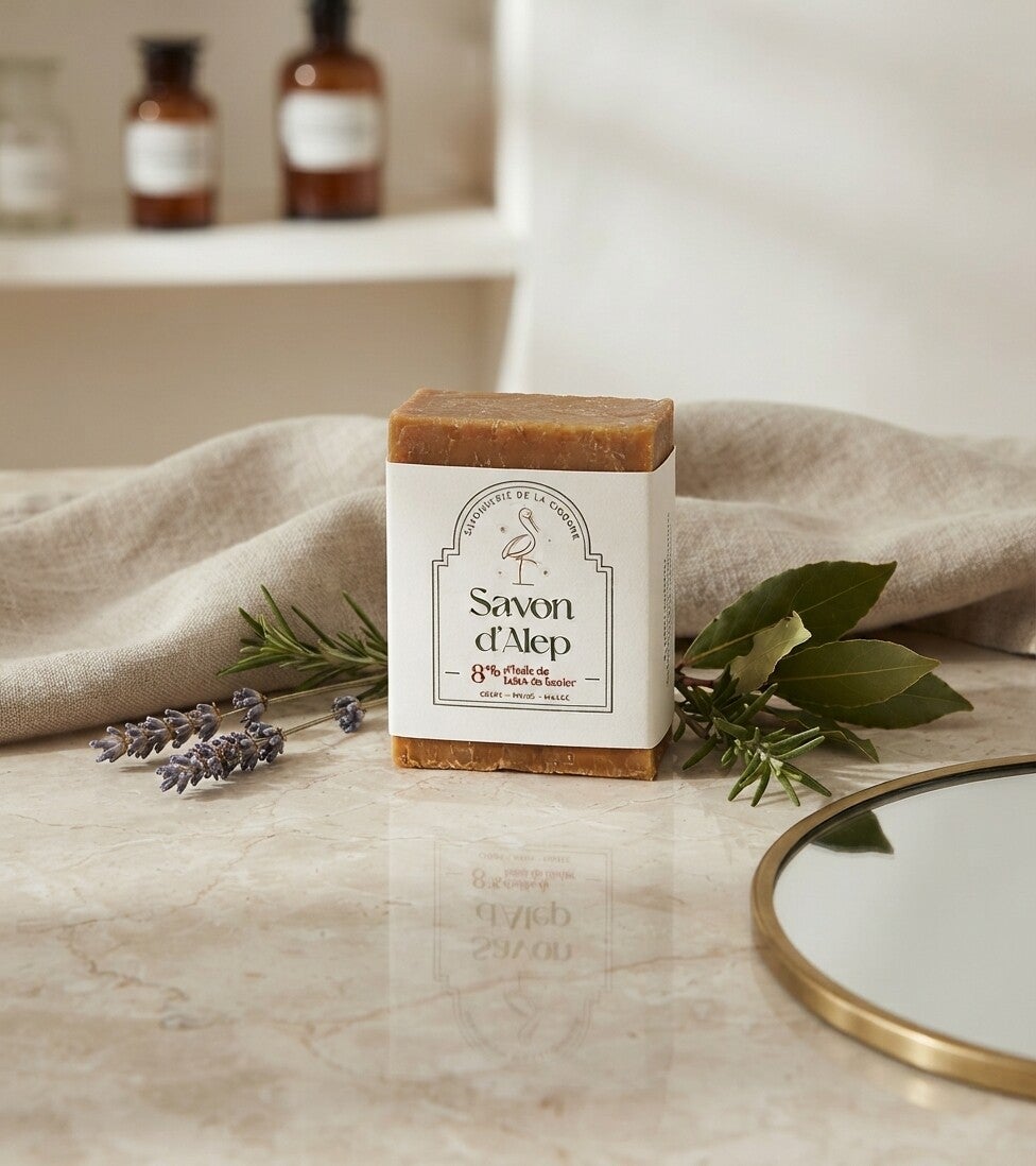 Savon d’Alep à l’huile de baies de laurier – 8 %