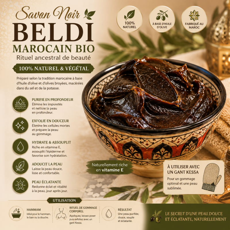Savon Noir Beldi Marocain Bio