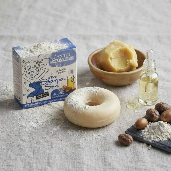 Shampoing solide Bio Anti pelliculaire - Argile Blanche - Secrets de Provence -