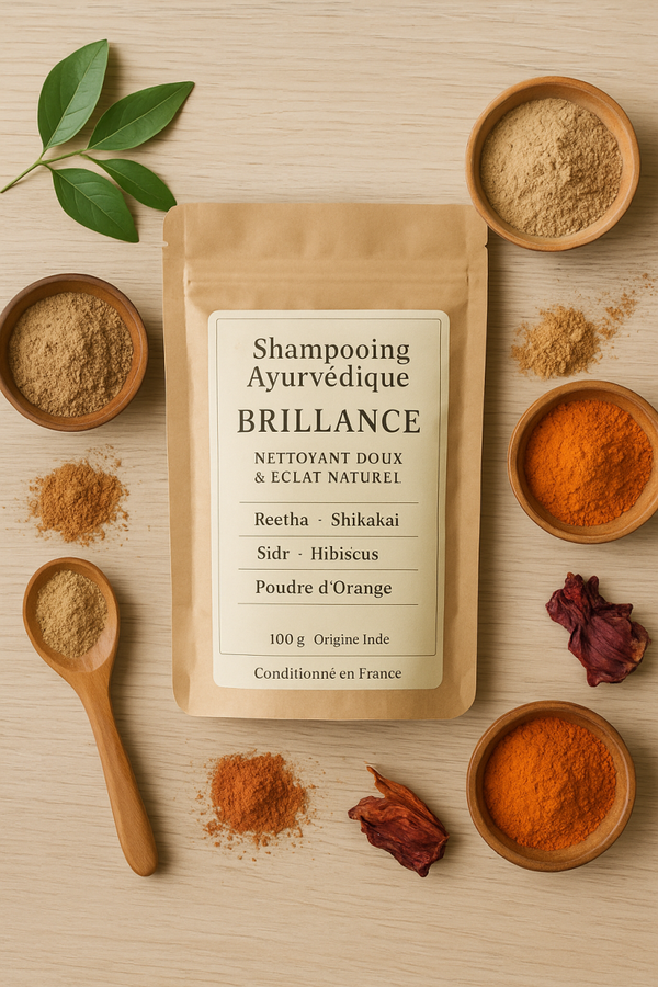 Shampoing Ayurvédique Brillance – Nettoyant Doux & Éclat Naturel