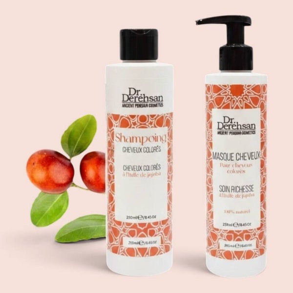 🌿 DUO CHEVEUX COLORÉS - Huile de Jojoba & Protéines de Soie -