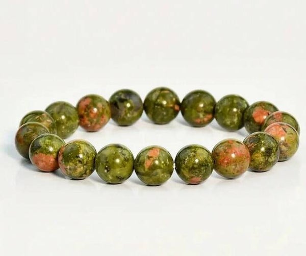 Bracelet en pierres de Unakite 10 mm