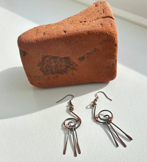 Copper Spiral Antiqued