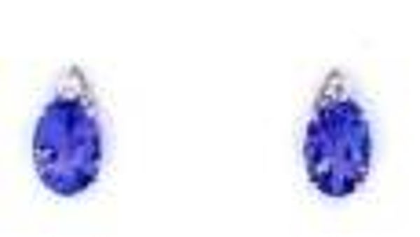 Orecchini diamante e tanzanite OROV 75 TA