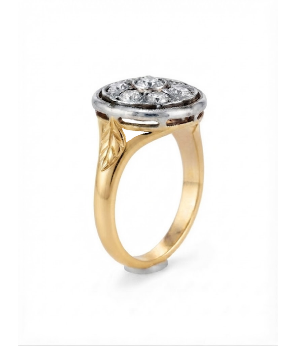Anello Margherita Foglia d'Oro