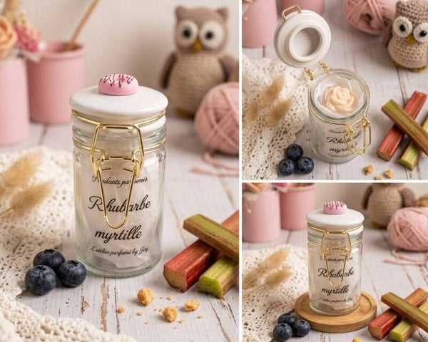 Fondants parfumés rhubarbe myrtille