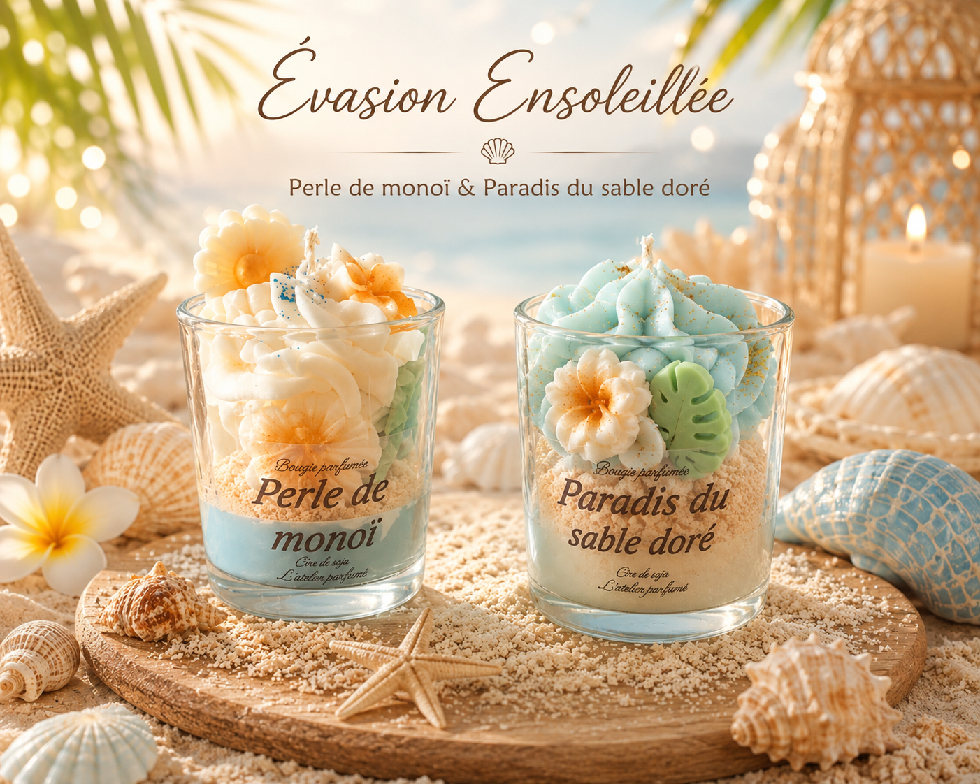 bougie Paradis du sable doré